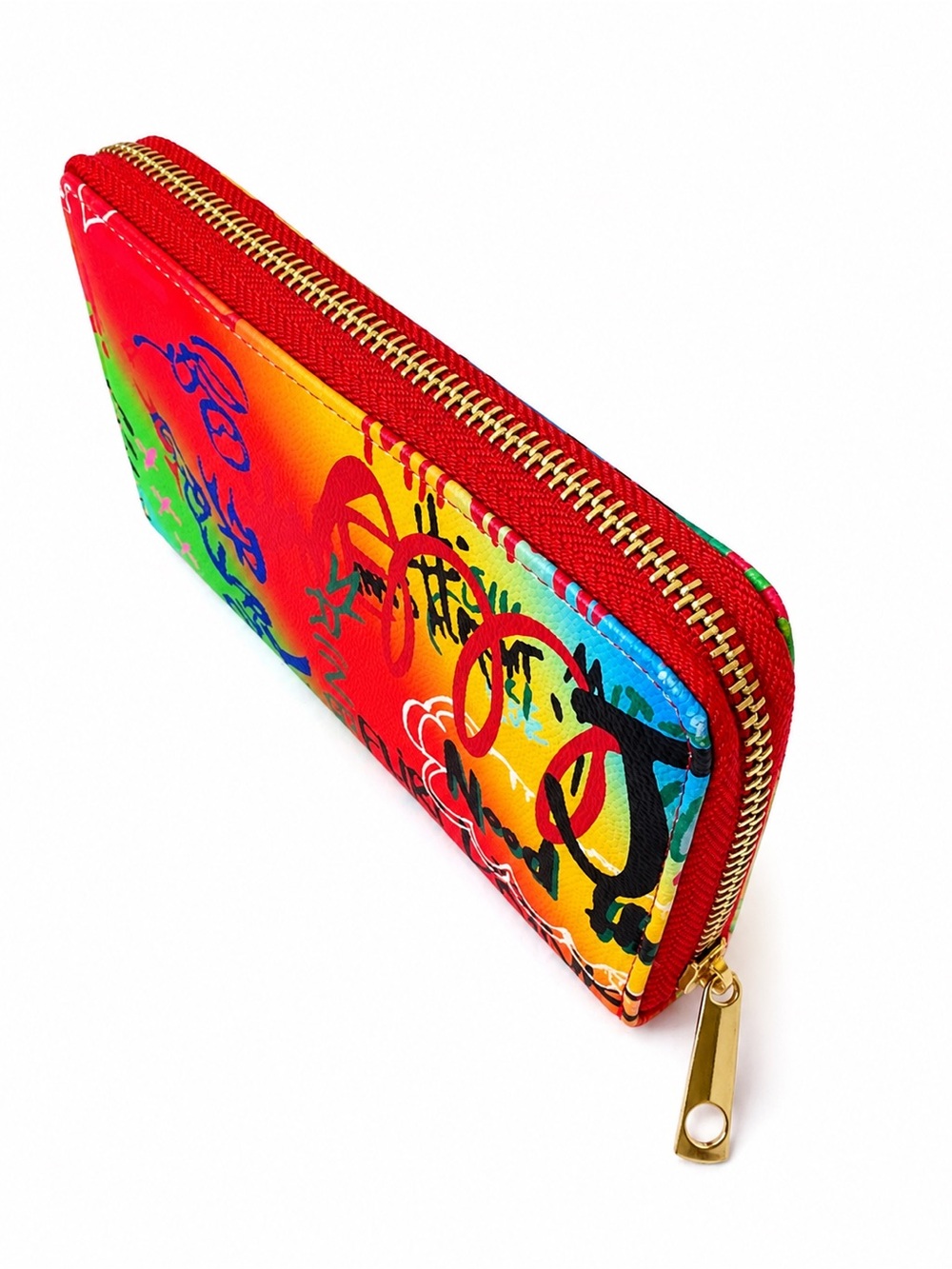 Graffiti Leather Wallet - Multicolor - Picture 3 of 4